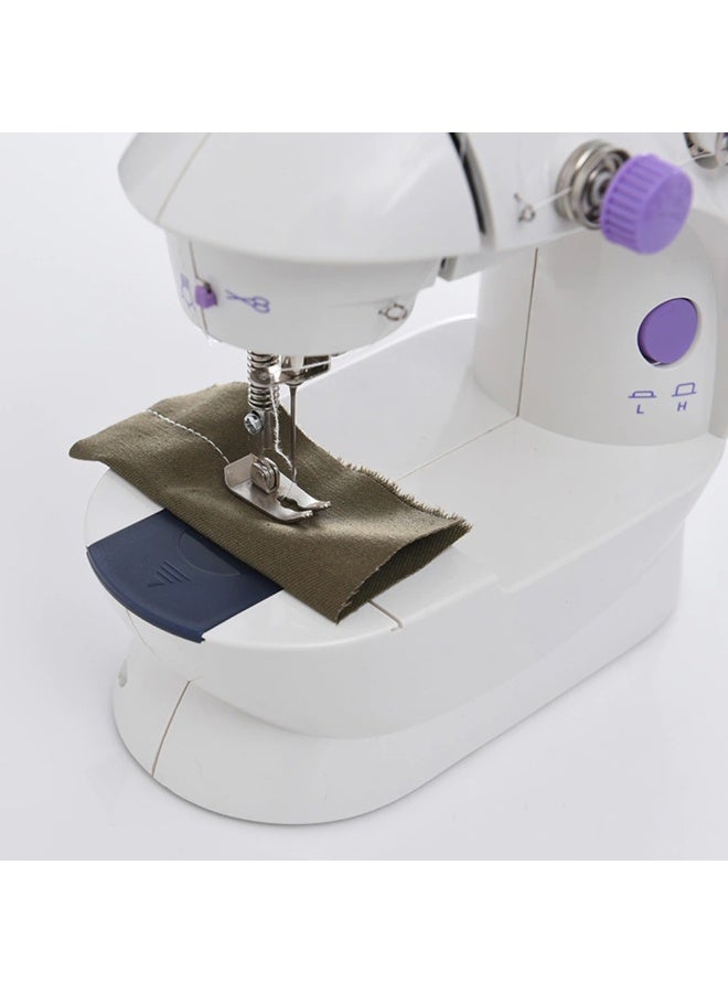 Portable Mini Electric Sewing Machine - 2-Speed Household Mending Machine with Extension Table, Built-in LED Light, Foot Pedal & Reverse Sewing for Beginners, DIY Clothes Repair & Fashion Design - Image 4